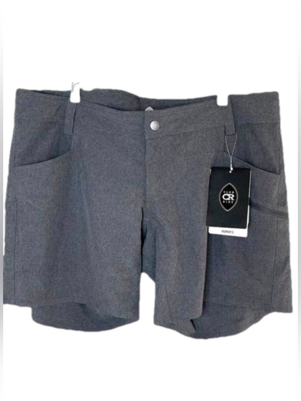 Club Ride Eden Women’s Quick Dry Reflective Bike Shorts Gray Adjustable XL